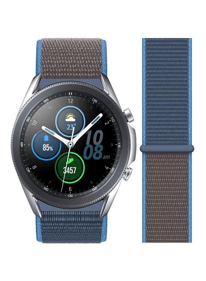 Perfii Replacement Band For Samsung Galaxy Watch 3 45mm Surf Blue/Brown - Image 2