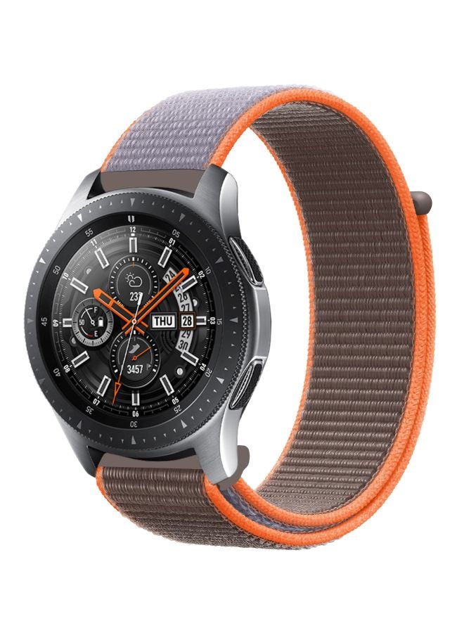 بيرفيي سوار بديل بحلقات من النايلون لساعة سامسونج جالاكسي مقاس 46 مم برتقالي فيتامين/ بني - Image 1