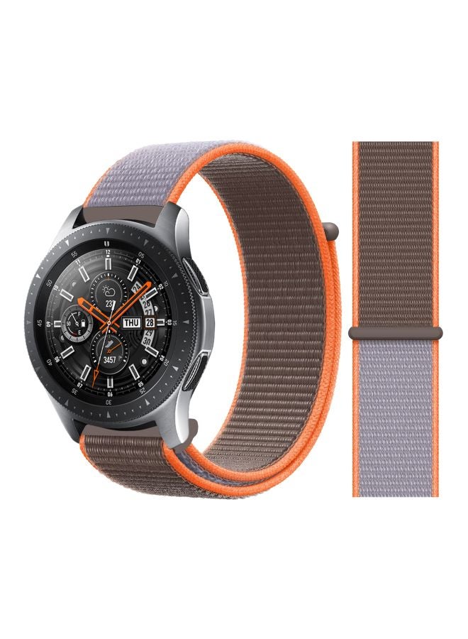 بيرفيي سوار بديل بحلقات من النايلون لساعة سامسونج جالاكسي مقاس 46 مم برتقالي فيتامين/ بني - Image 2