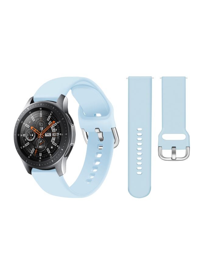 Perfii Silicon Replacement Band For Samsung Galaxy Watch 46 mm Light Blue  - Image 2