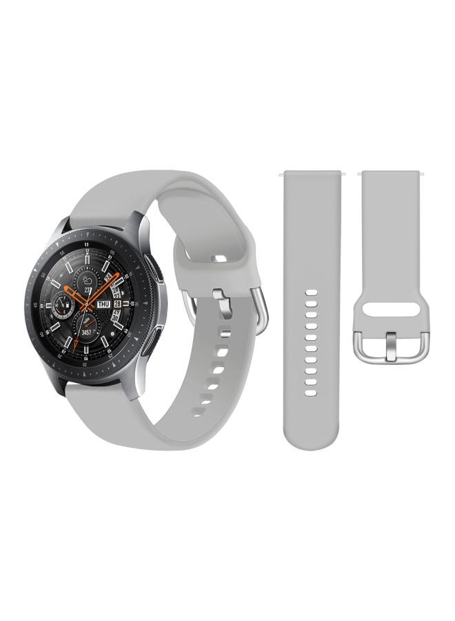 Perfii Silicon Replacement Band For Samsung Galaxy Watch 46 mm Light Grey - Image 2