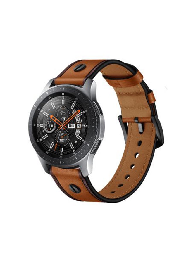 Perfii Replacement Band For Samsung Galaxy Watch 46 mm Brown  - Image 2