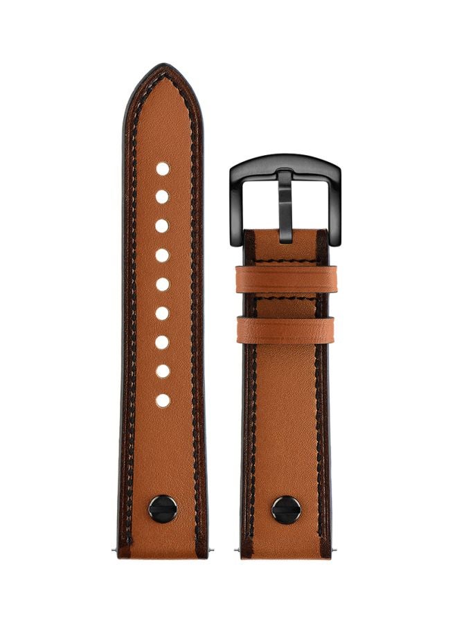 Perfii Replacement Band For Samsung Galaxy Watch 46 mm Brown  - Image 1