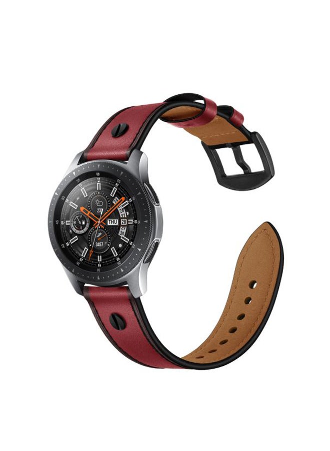 Perfii Replacement Band For Samsung Galaxy Watch 46 mm Wine Red - Image 2