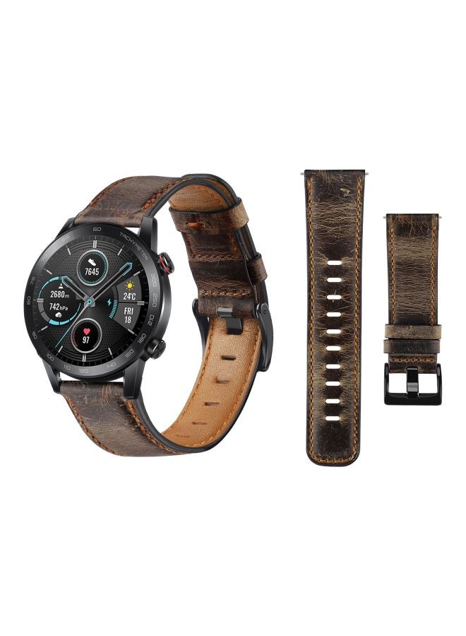 Perfii Replacement Band For Honor MagicWatch 2 46mm Dark Brown - Image 2