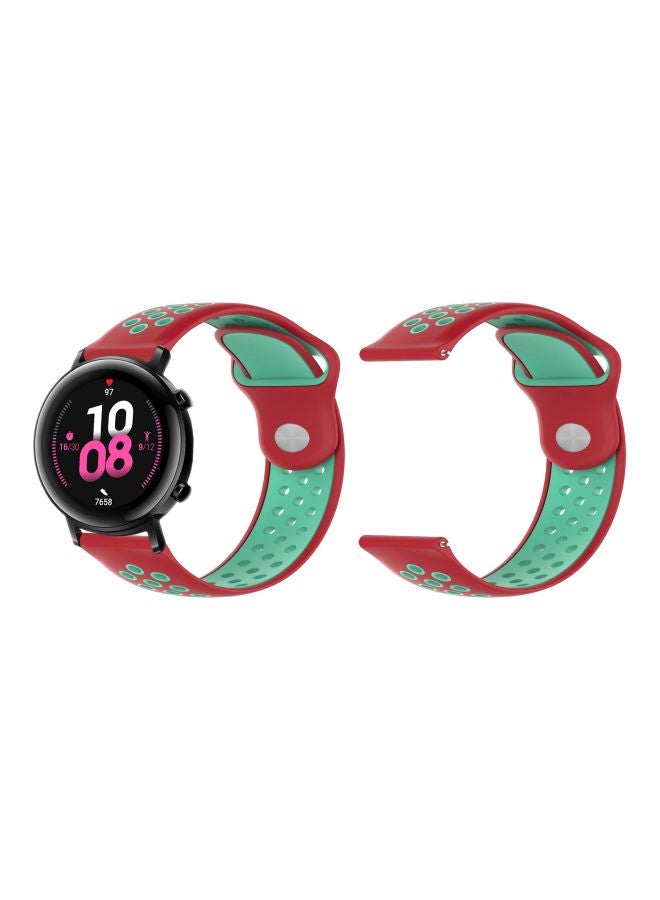 Perfii Replacement Band For Huawei Watch GT 2 42mm Red/Green - Image 2