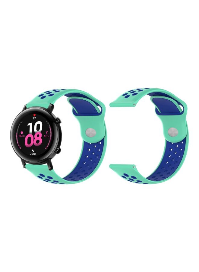 بيرفيي سوار بديل لساعة هواوي GT 2 مقاس 42 مم أخضر/أزرق - Image 2