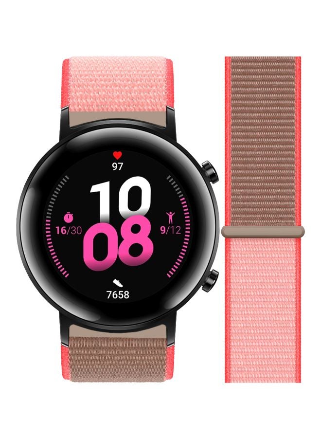 بيرفيي سوار بديل لساعة هواوي GT 2 مقاس 42 مم بني/ وردي ساطع - Image 2