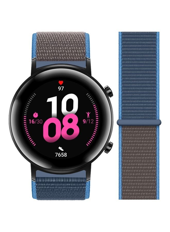 Perfii Replacement Band For Huawei Watch GT 2 42mm Surf Blue/Grey - Image 2