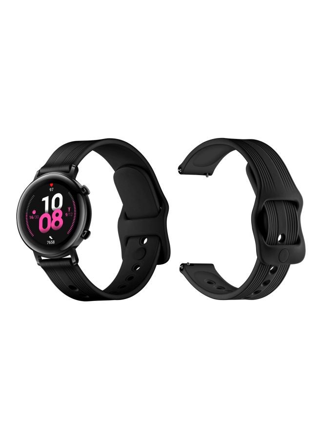 Perfii Replacement Band For Huawei Watch GT 2 42mm Black - Image 2