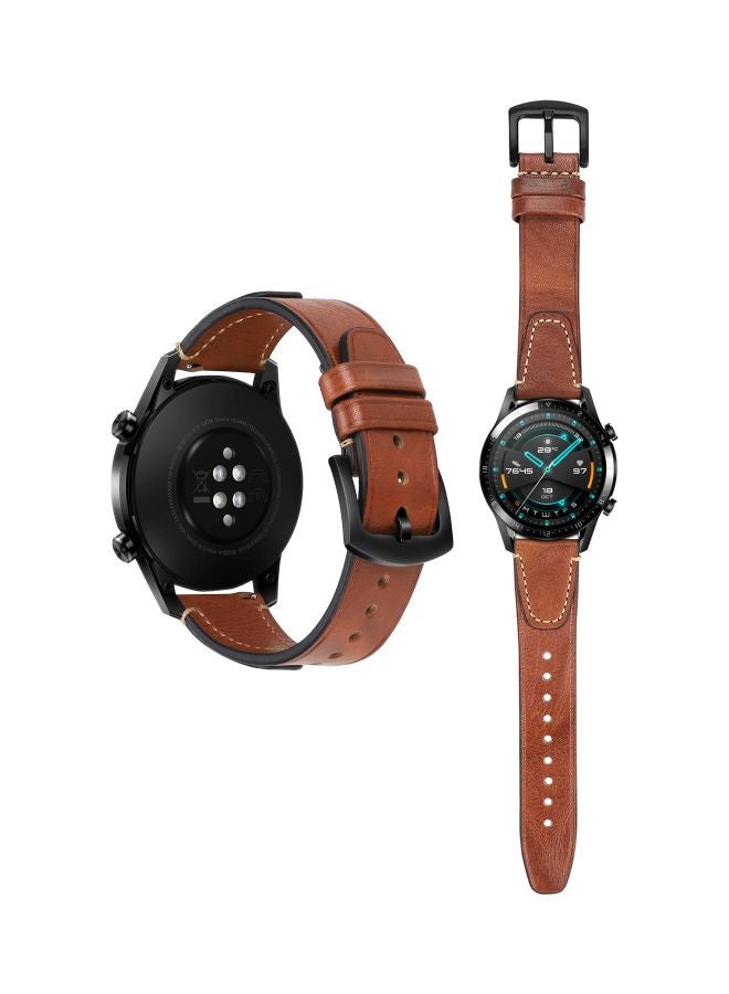 بيرفيي سوار بديل لساعة هواوي GT 2  مقاس - 46 مم بني - Image 2