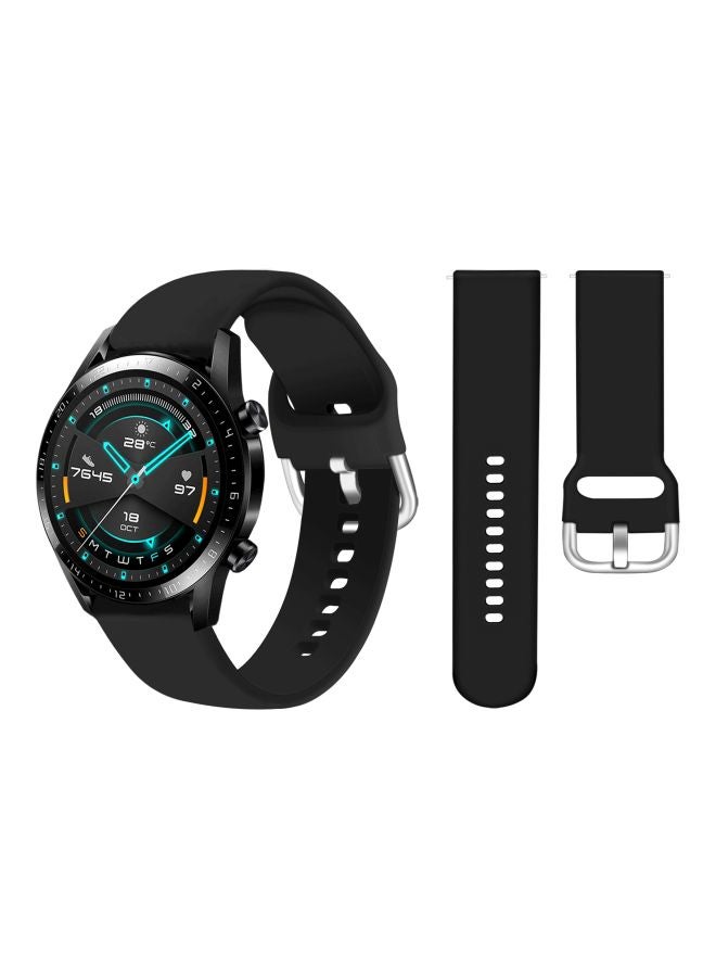 بيرفيي سوار بديل لساعة هواوي GT 2  مقاس - 46 مم أسود - Image 2