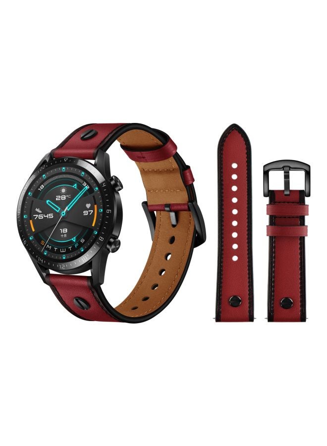 Perfii Replacement Band For Huawei Watch GT 2 - 46mm Wine Red - Image 3