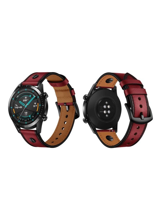 Perfii Replacement Band For Huawei Watch GT 2 - 46mm Wine Red - Image 2
