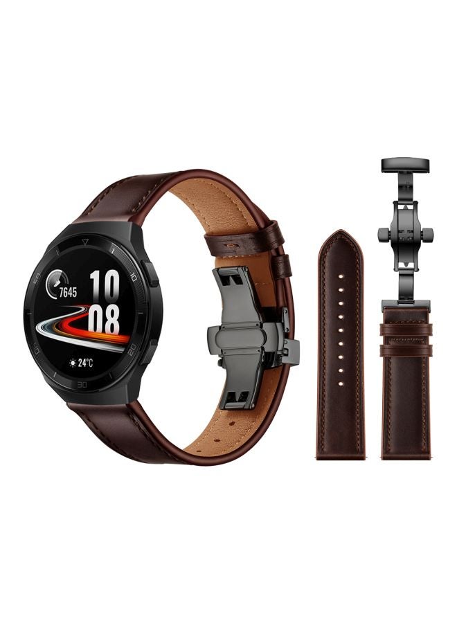 Perfii Replacement Band For Huawei Watch GT 2e - 46mm Dark Brown/Black  - Image 2