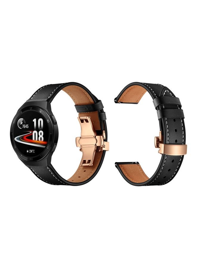 Perfii Replacement Band For Huawei Watch GT 2e - 46mm Black/Rose Gold - Image 3