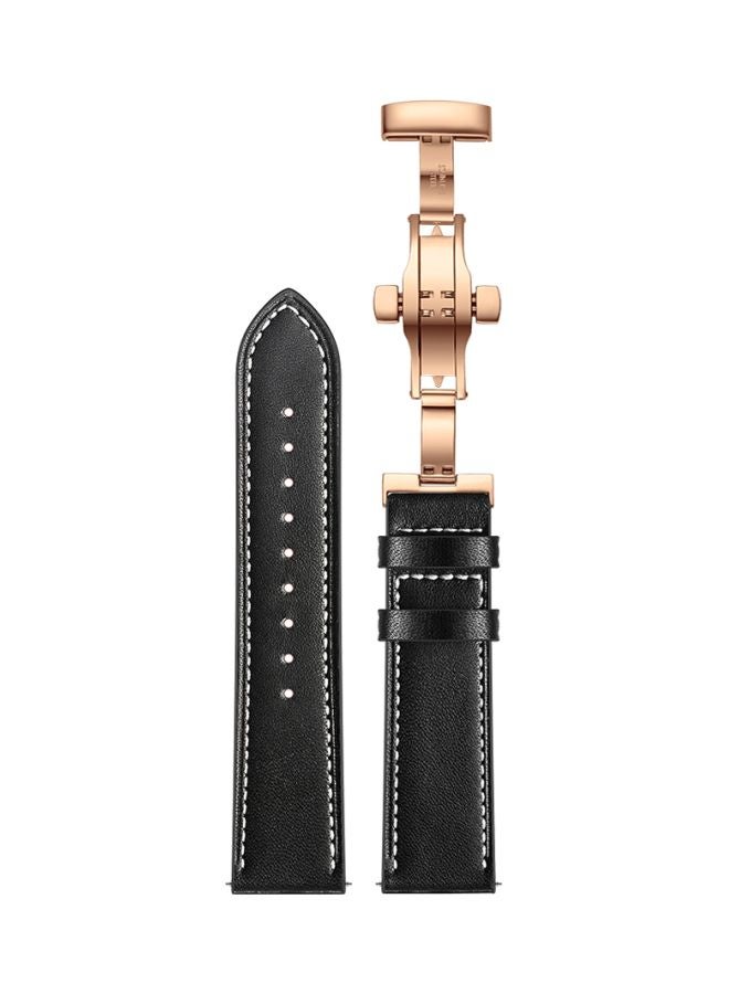 Perfii Replacement Band For Huawei Watch GT 2e - 46mm Black/Rose Gold - Image 1
