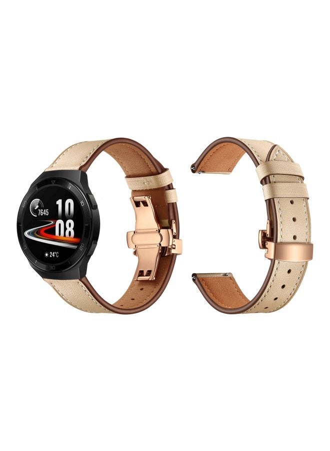 Perfii Replacement Band For Huawei Watch GT 2e - 46mm Cream Sand/Rose Gold - Image 3