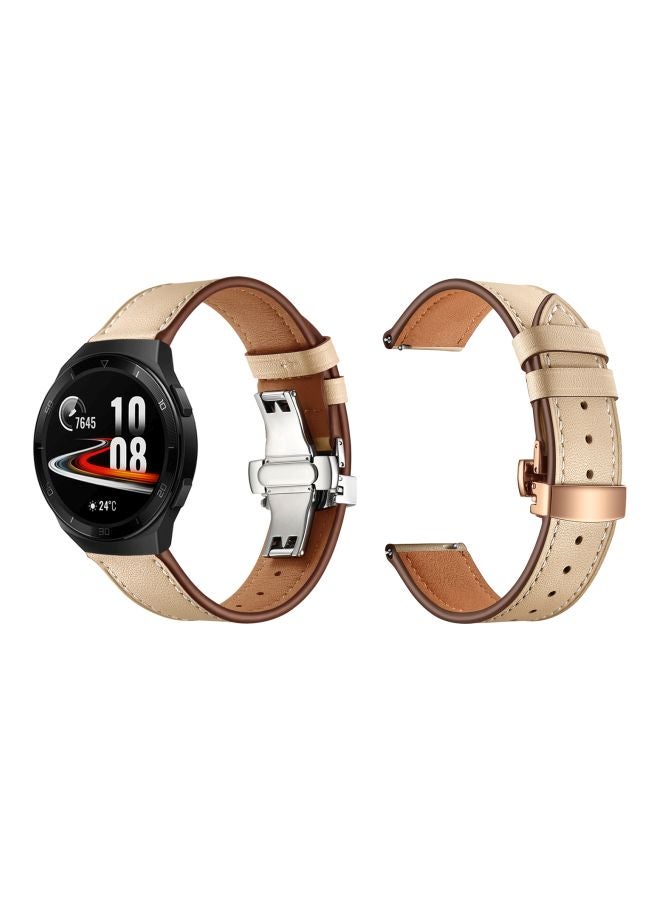 Perfii Replacement Band For Huawei Watch GT 2e - 46mm Cream Sand/Silver - Image 3