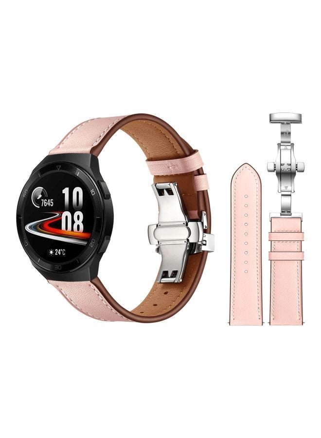 Perfii Replacement Band For Huawei Watch GT 2e - 46mm Pink/Silver - Image 2