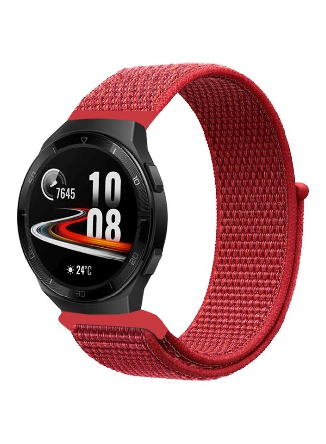 Perfii Nylon Replacement Band For Huawei Watch GT 2e 46mm Red  - Image 1