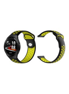 Perfii Replacement Band For Huawei Watch GT 2e 46mm Black/Yellow  - Image 2