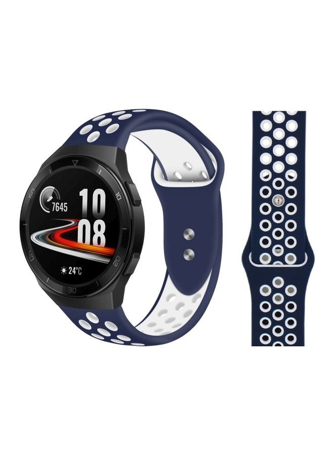 Perfii Replacement Band For Huawei Watch GT 2e 46mm Midnight Blue/White  - Image 2