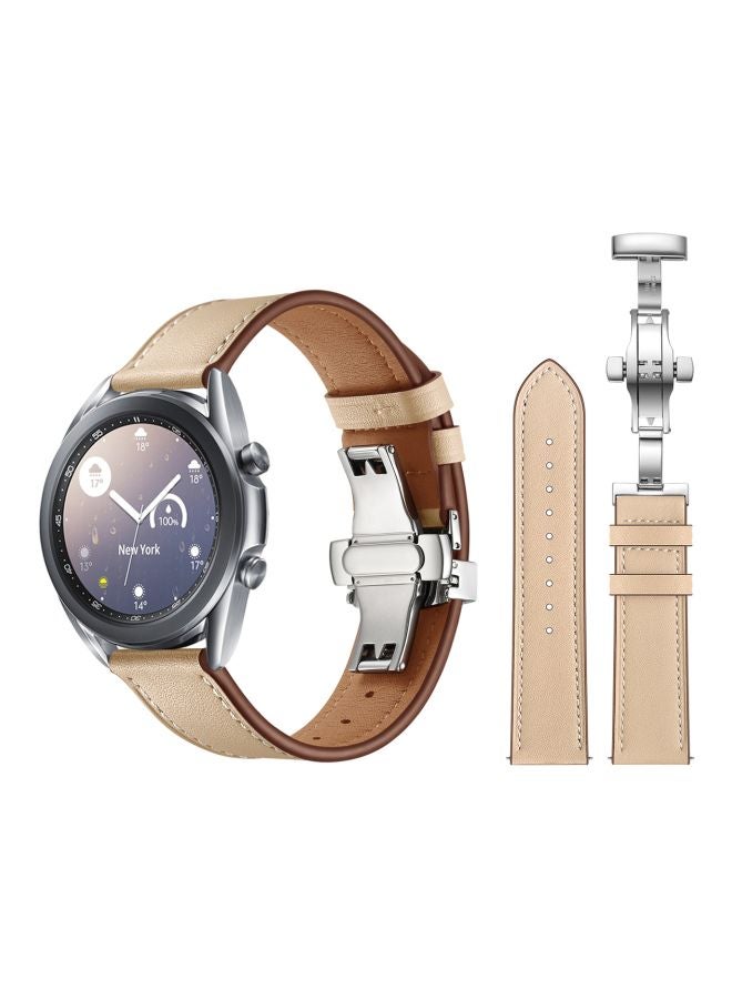 بيرفيي سوار بديل لساعة سامسونج جالاكسي 3 مقاس 41 مم كريمي وأسود كليك - Image 2