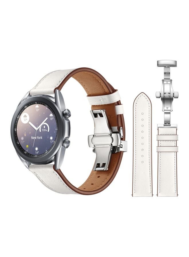 Perfii Replacement Band For Samsung Galaxy Watch3 41mm White Black Click - Image 2