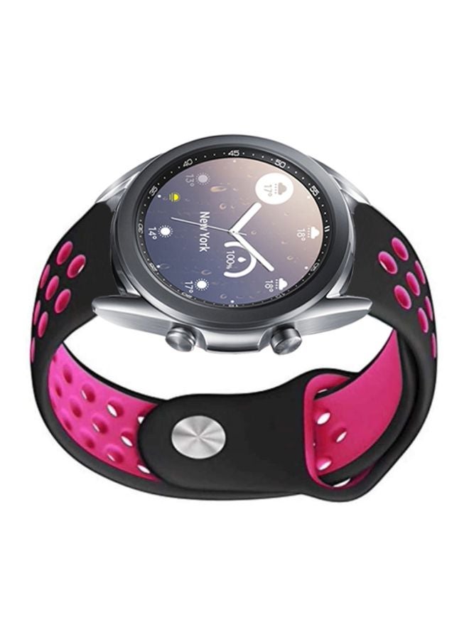 Perfii Replacement Band For Samsung Galaxy Watch3 41mm Black/Pink - Image 2