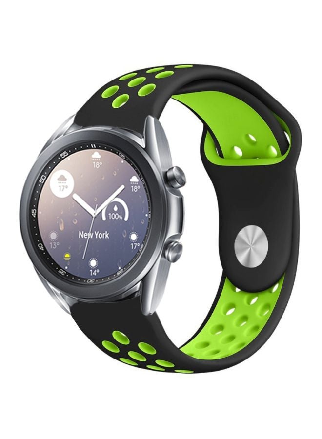Perfii Replacement Band For Samsung Galaxy Watch3 41mm Black/Green - Image 1