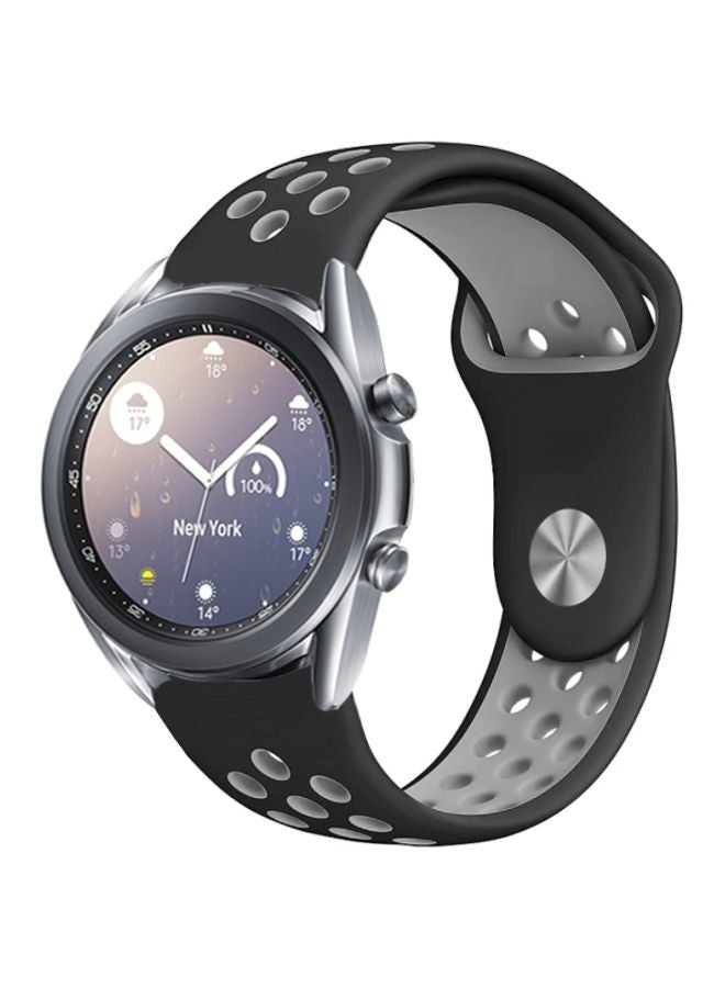 Perfii Replacement Band For Samsung Galaxy Watch3 41mm Black/Cool Grey - Image 1