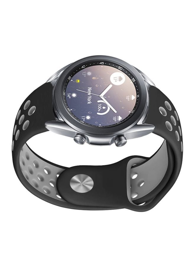 Perfii Replacement Band For Samsung Galaxy Watch3 41mm Black/Cool Grey - Image 2