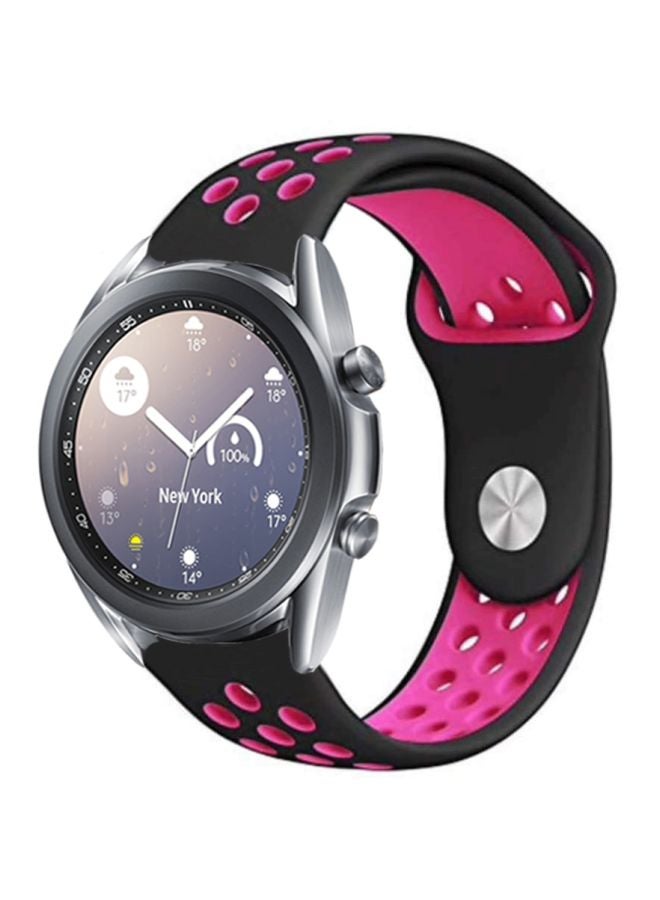 Perfii Replacement Band For Samsung Galaxy Watch3 41mm Black/Pink - Image 1