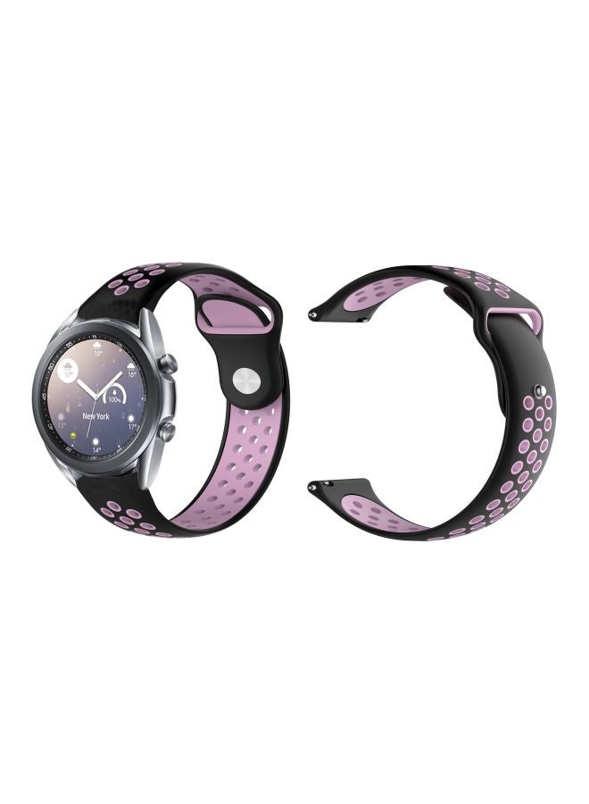 Perfii Replacement Band For Samsung Galaxy Watch3 41mm Black/Light Pink - Image 2