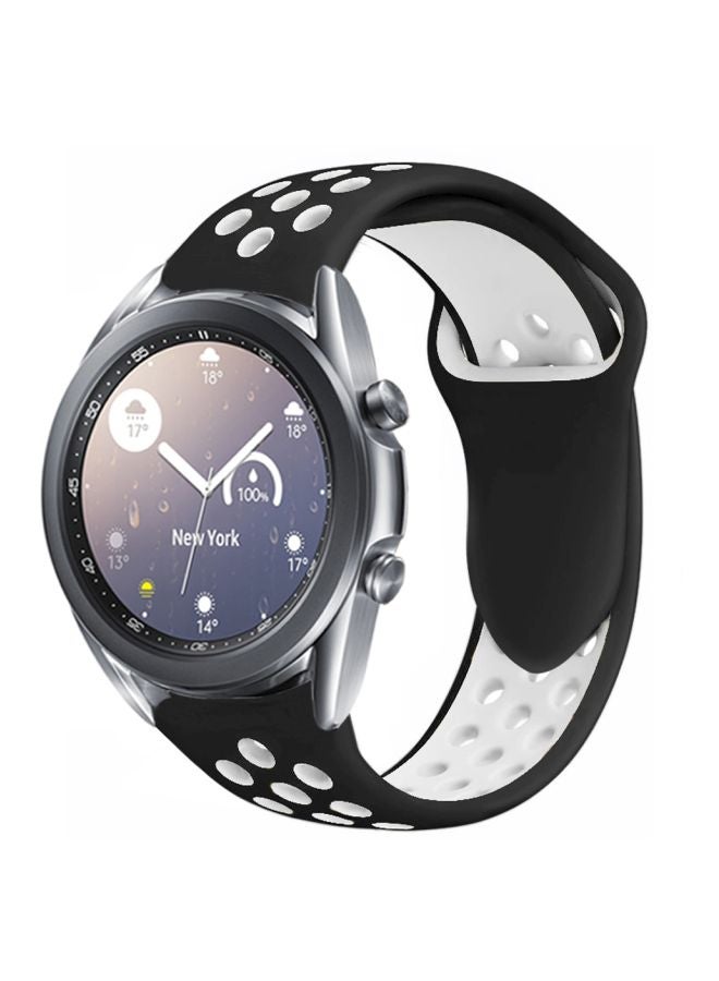 Perfii Replacement Band For Samsung Galaxy Watch3 41mm Black/White - Image 1