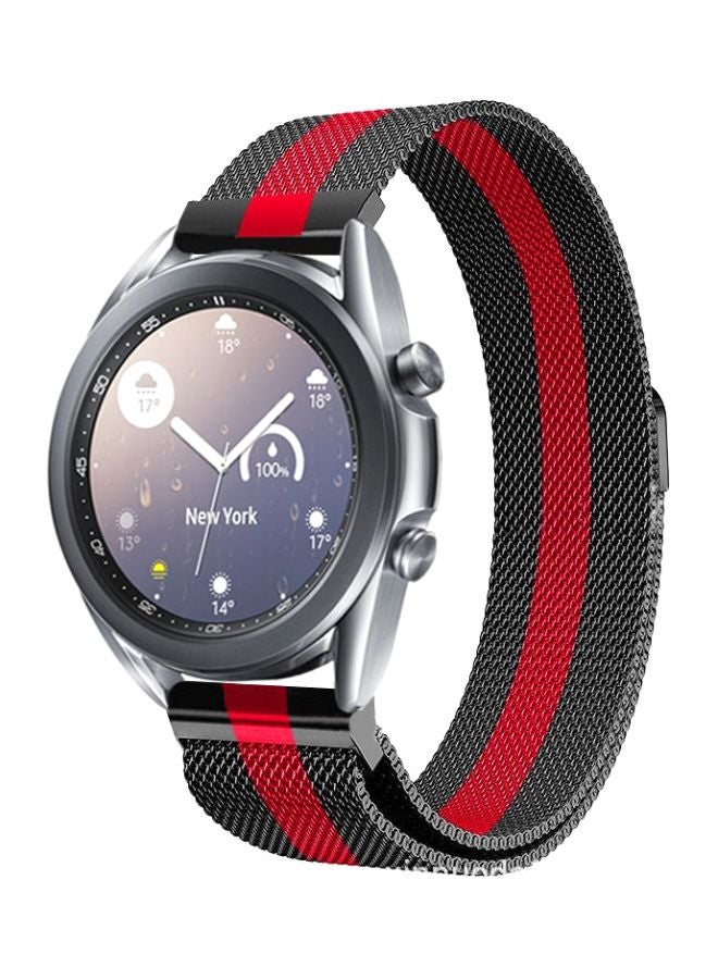 Perfii Replacement Band For Samsung Galaxy Watch3 41mm Black/Red - Image 2