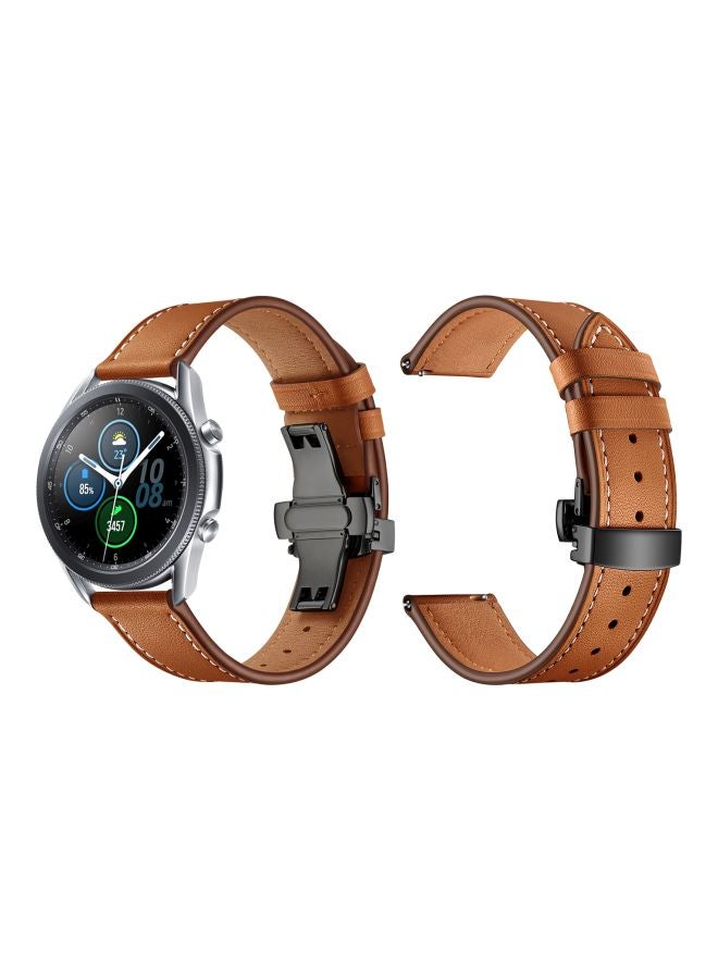 Perfii Replacement Band For Samsung Galaxy Watch 3 45mm Brown - Image 3