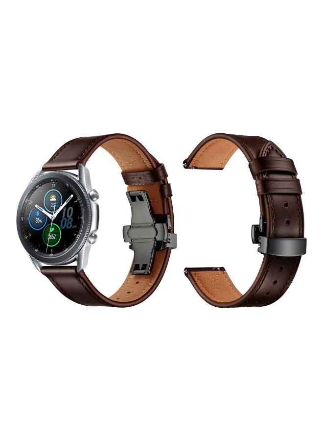 Perfii Replacement Band For Samsung Galaxy Watch 3 45mm Dark Brown - Image 3