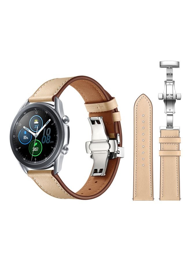 بيرفيي سوار بديل لساعة سامسونج جالاكسي 3 مقاس 45 مم بيج كريمي - Image 2