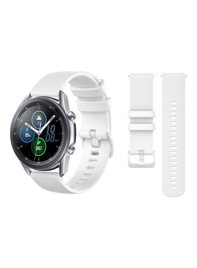 Perfii Replacement Band For Samsung Galaxy Watch 3 45mm White - Image 2