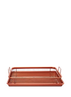 copper chef 2-Piece Crisper Oven Air Fryr Brown 30centimeter  - Image 1