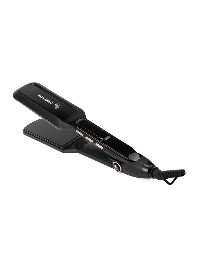 SONASHI Hair Straightener With Black Ceramic Plate Temperature Control With LED Indicator PTC Heating 360 Degree Swivel Cord Fast Heat Up And Long Lasting  SHS-2081 Black  - Image 1