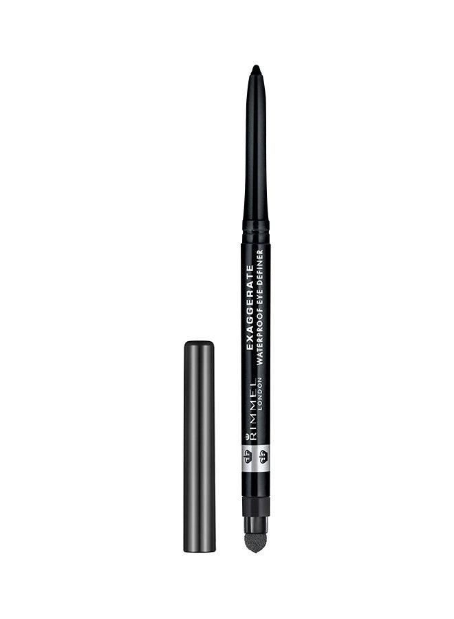 RIMMEL LONDON - Exaggerate Waterproof Eye Pencil With Built-In Smudger 0.28 g 261 Noir - Image 1