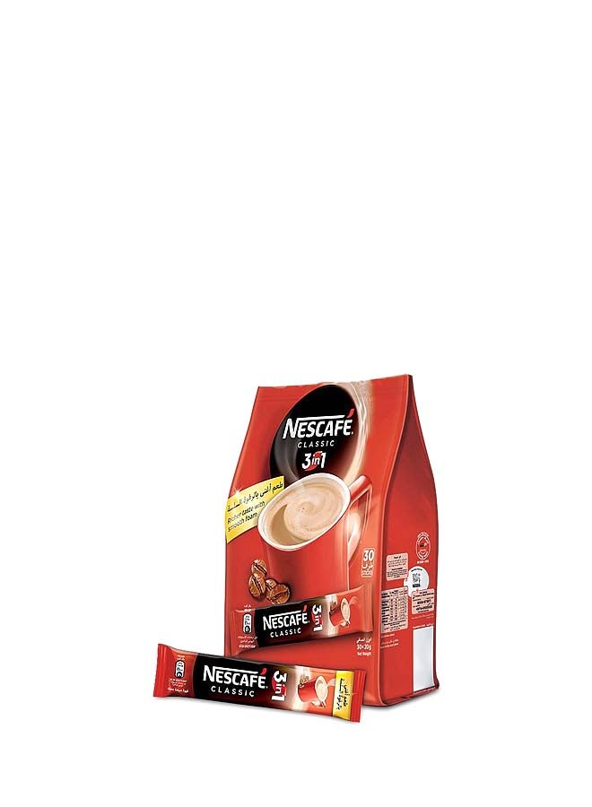 Nescafe - 3-In-1 Classic Coffee 20grams Pack of 30 - Image 1