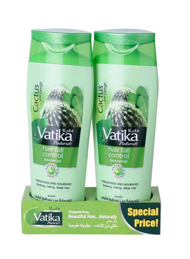 VATIKA Pack Of 2 Hair Fall Control Shampoo - Cactus And Gergir 400ml 