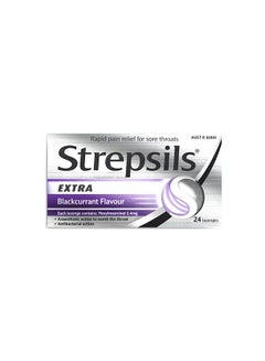 Strepsils Extra Strength Blackcurrant 24 Lozenges 