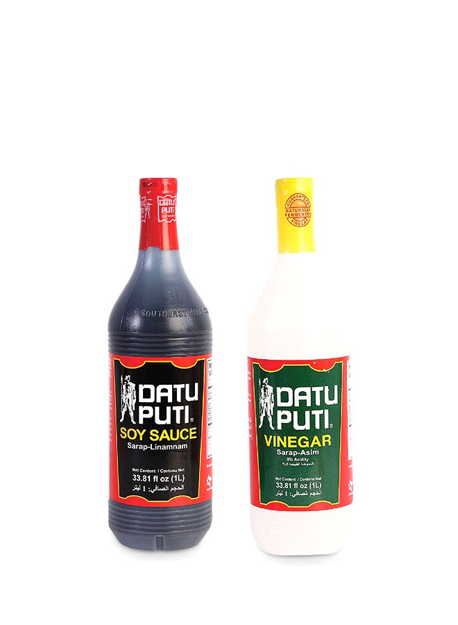 Datu Puti - Vinager And Soya Sauce 1Liters Pack of 2 - Image 1