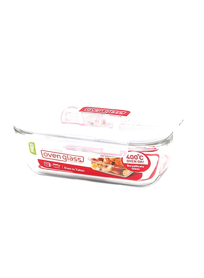 لوك اند لوك حاوية للطعام من زجاج بورسيل مقاوم للحرارة شفاف 630ملليلتر