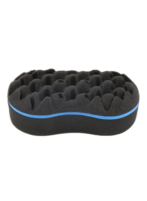Locking Twist Coil Afro Curl Oval Sponge Blue/Black